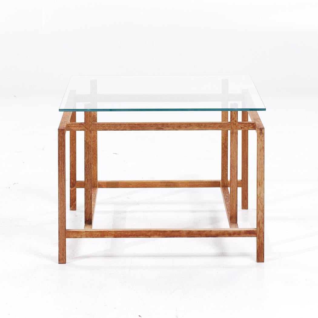 Henning Norgaard para Komfort Mobler MCM Mesas auxiliares de teca y cristal - Pareja en venta 1