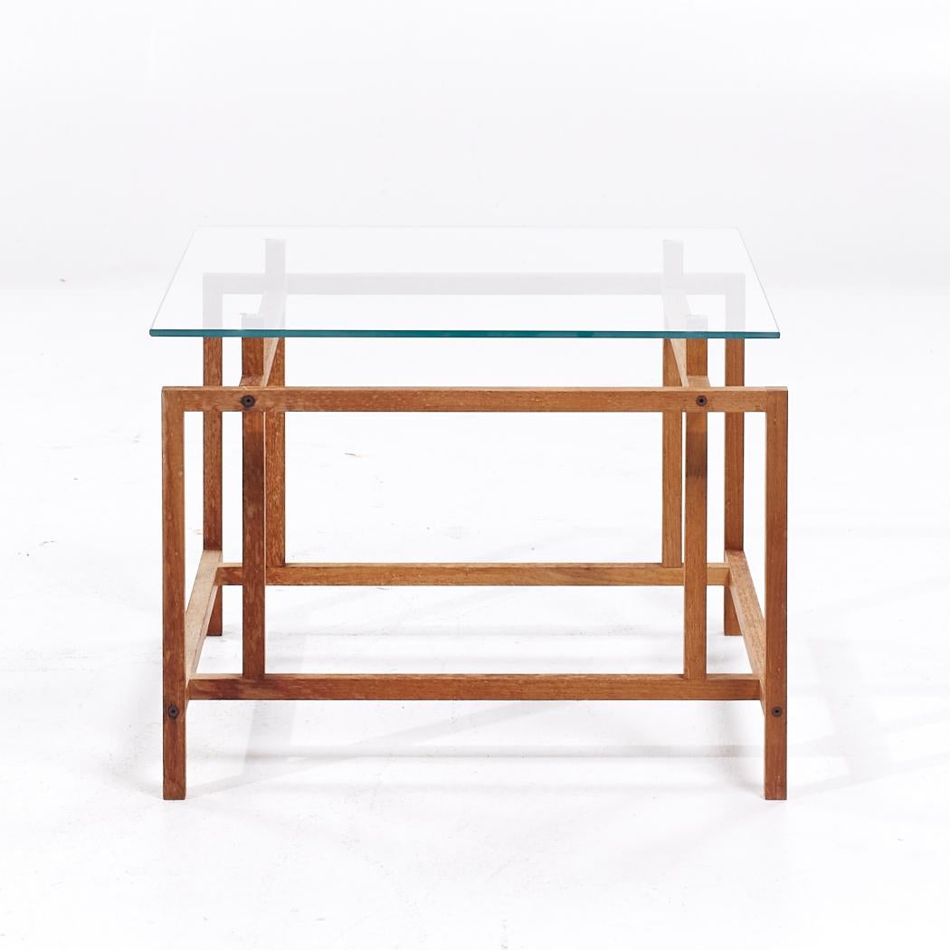 Henning Norgaard para Komfort Mobler MCM Mesas auxiliares de teca y cristal - Pareja en venta 2