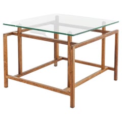 Retro Henning Norgaard for Komfort Mobler Mid Century Rosewood and Glass Side Table