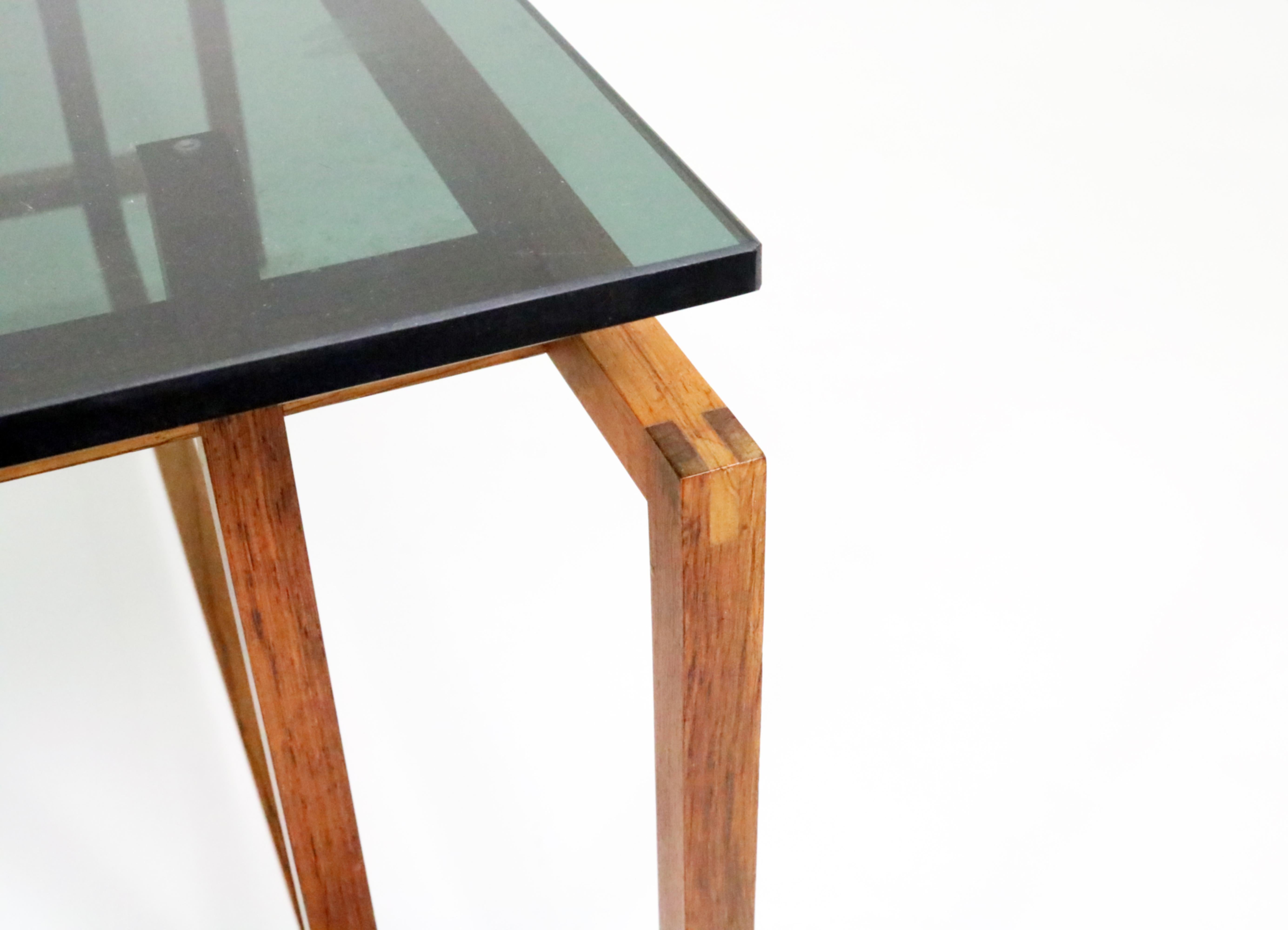 Henning Norgaard for Komfort Rosewood and Floating Glass Top Coffee Table 2