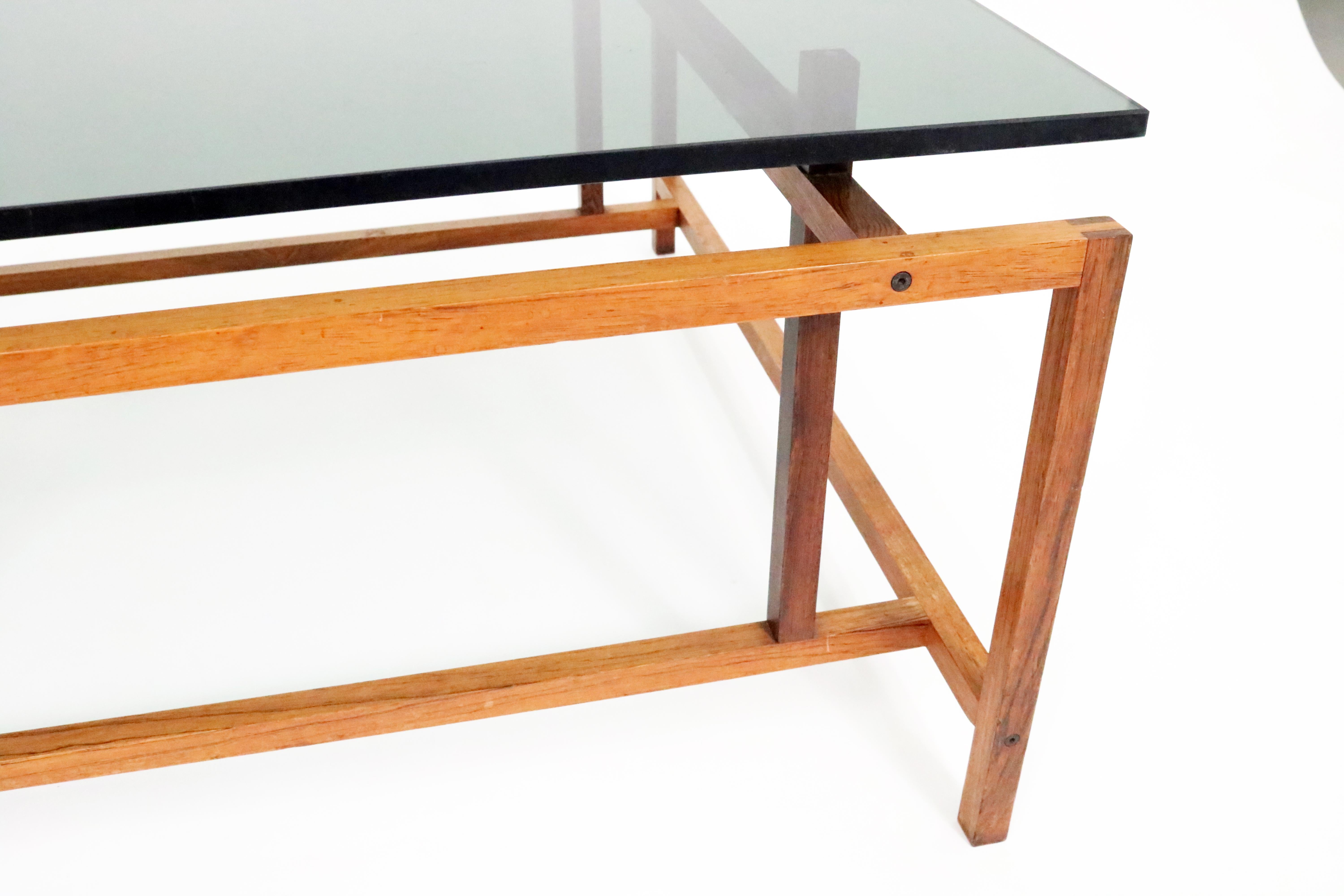 Henning Norgaard pour Komfort table basse en bois de rose et plateau en verre flottant Bon état - En vente à Littleton, CO