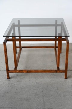 Henning Norgaard for Komfort Rosewood and Smoked Glass Side Table, ca. 1960