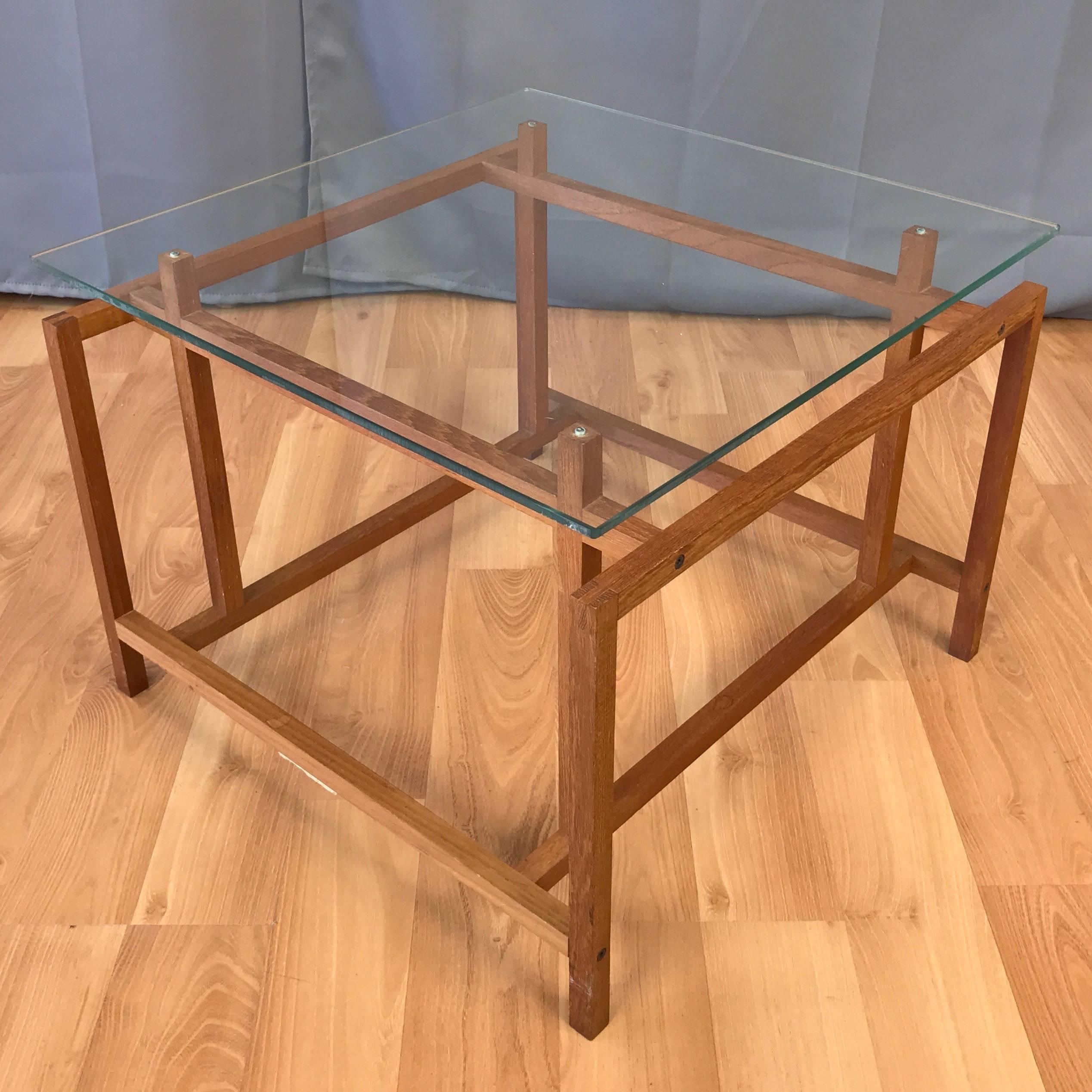 Danish Henning Nørgaard for Komfort Teak and Glass Side Table