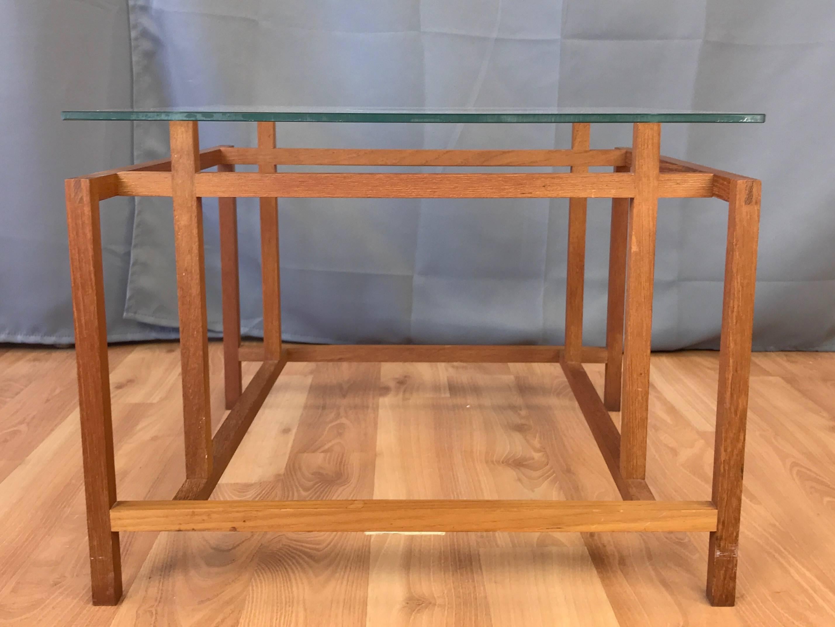Henning Nørgaard for Komfort Teak and Glass Side Table In Good Condition In San Francisco, CA