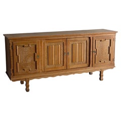 Henning Oak Low Sideboard Credenza Buffet Storage Cabinet Danish MCM 1960s
