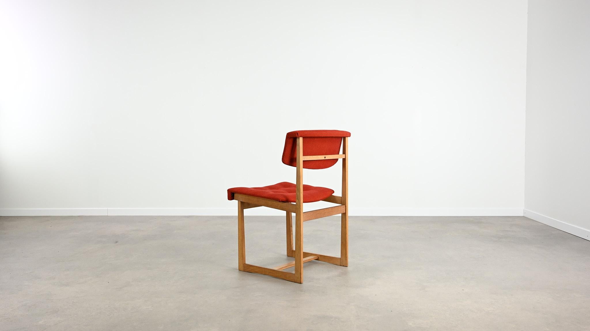 Henning Sørensen Set of 6 Chairs Hos Dan-Ex Solid Oak Denmark Mid Century Modern In Good Condition For Sale In Munster, NRW