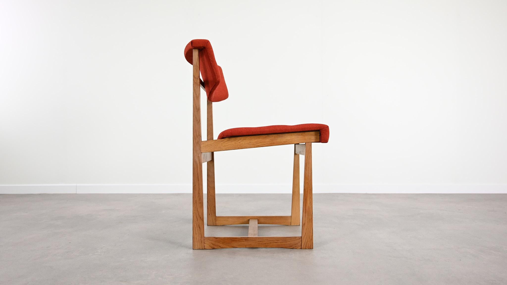 Henning Sørensen Set of 6 Chairs Hos Dan-Ex Solid Oak Denmark Mid Century Modern For Sale 2
