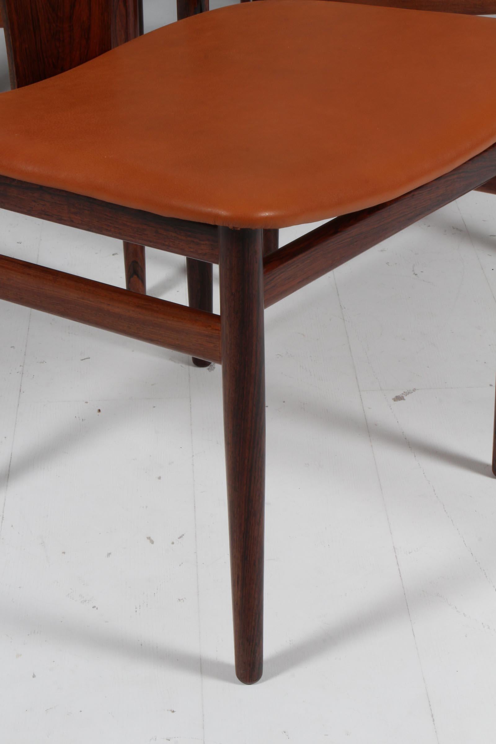Danish Henning Sørensen, Set of six rosewood Chairs For Sale
