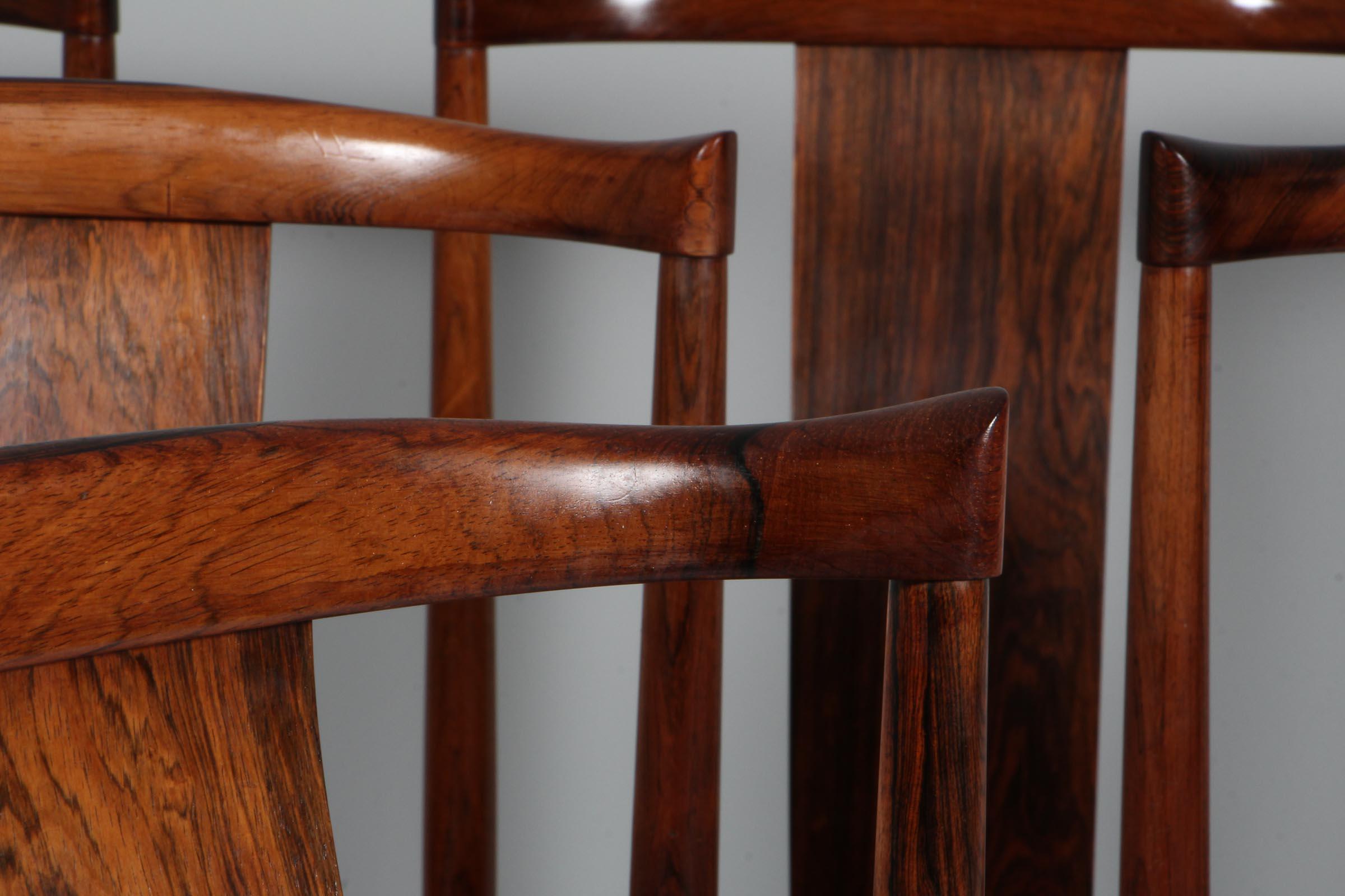 Mid-20th Century Henning Sørensen, Set of six rosewood Chairs For Sale