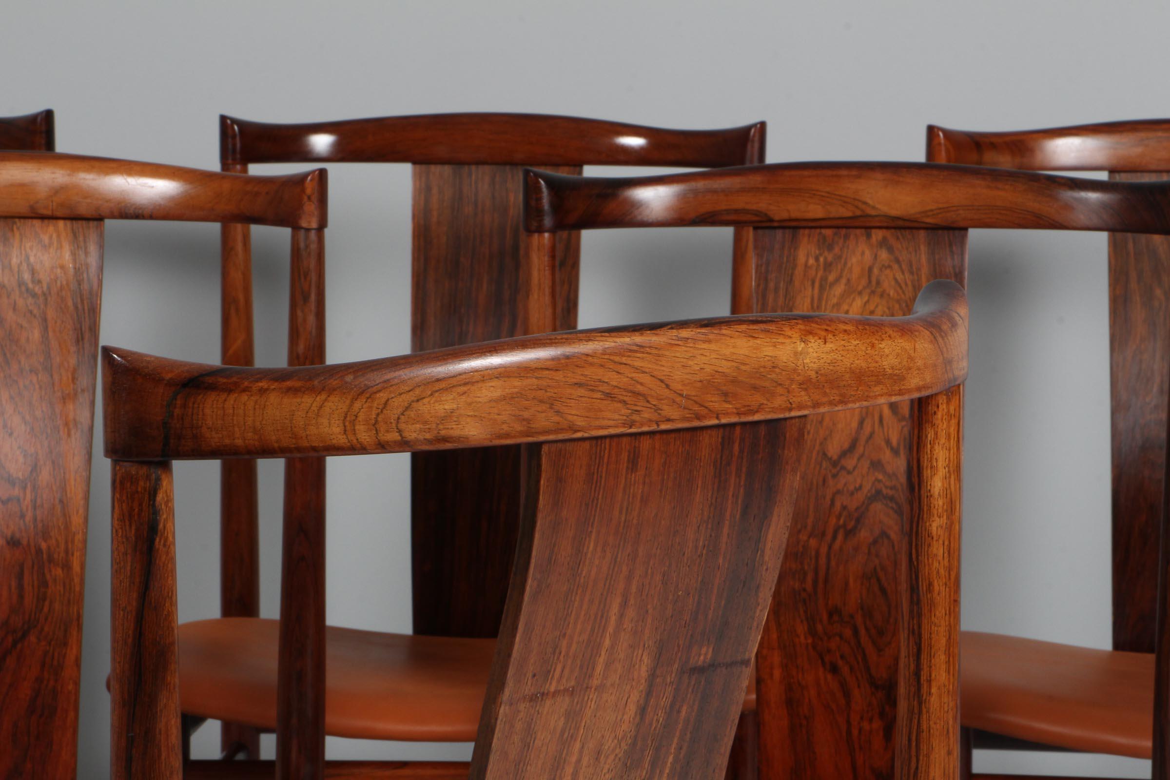 Henning Sørensen, Set of six rosewood Chairs For Sale 2