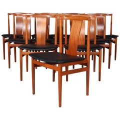 Henning Sørensen, Set of Ten Teak Chairs