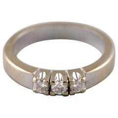 Anello Henning Ulrichsen "Danimarca" in oro bianco 14 carati