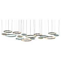 Henos Project S16 – Mittlerer runder Aluminium-Kronleuchter