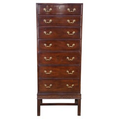 Henredon 18th C. Chippendale Style Mahogany Semainier Chest Lingerie Dresser 59"
