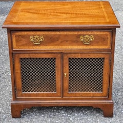 Henredon 18th Century Portfolio Satinwood Inlaid Mahogany Side Cabinet
