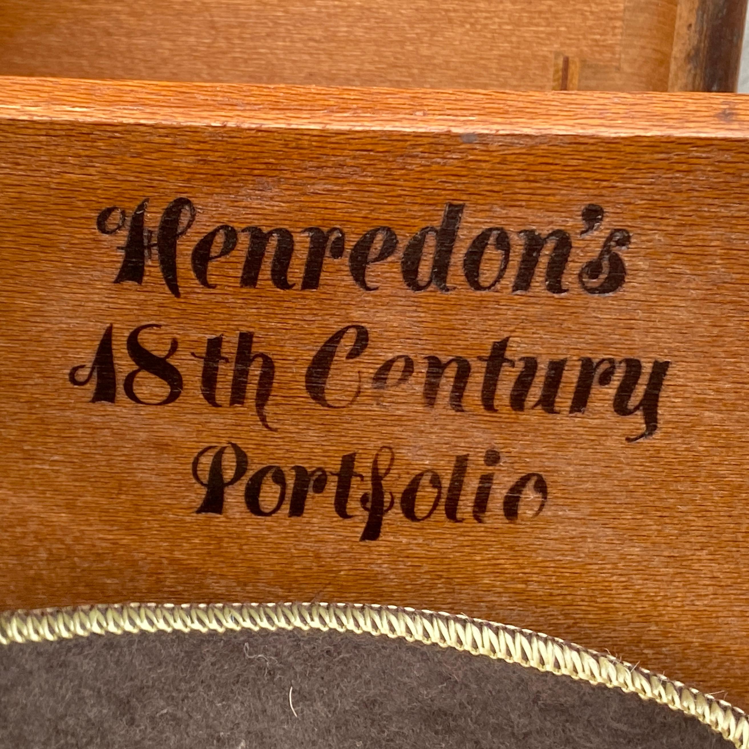 American Henredon 18th Century Portfolio Walnut Credenza For Sale
