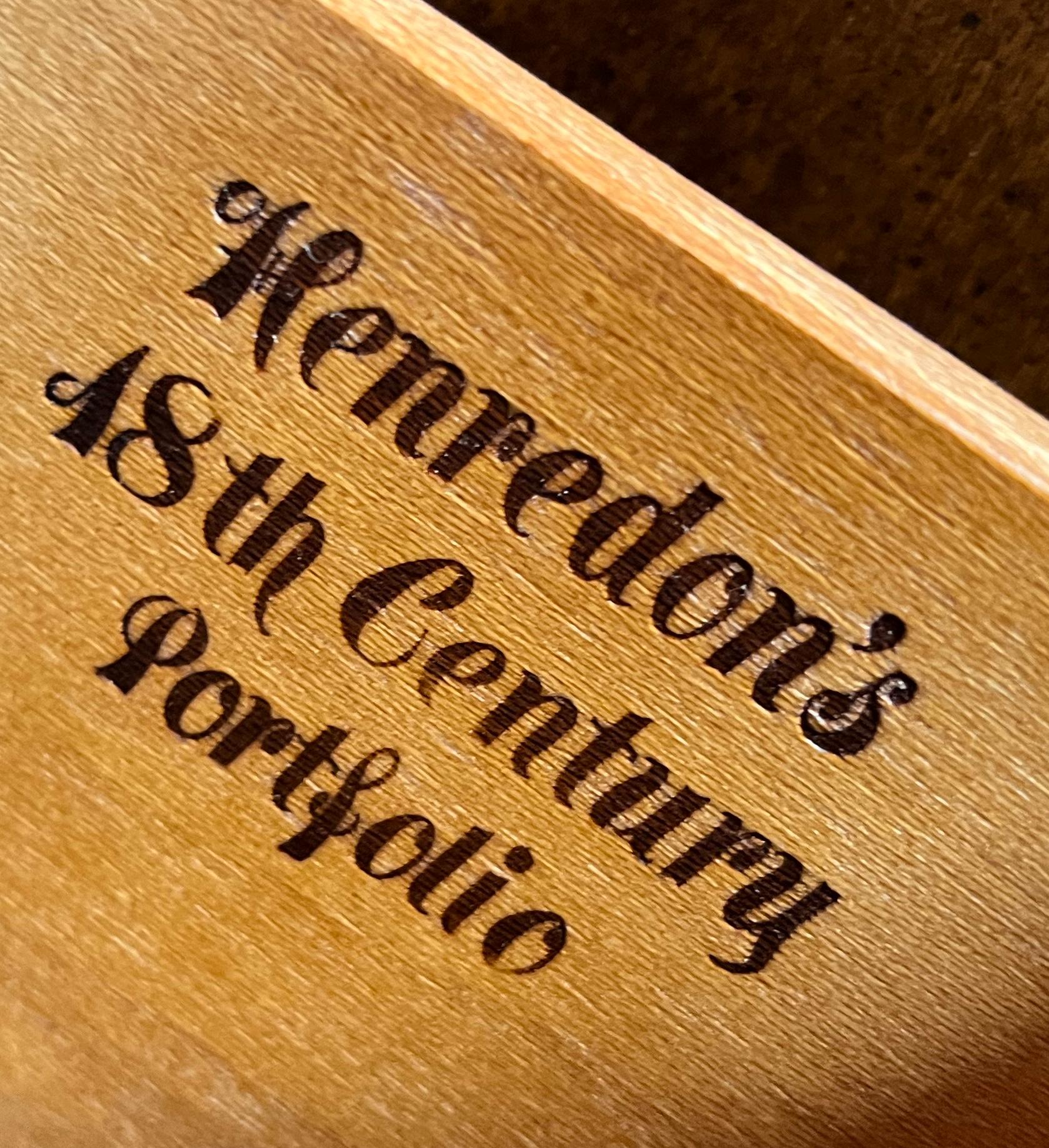 HENREDON 18th Century Portfolio Yew Wood Breakfront Bookcase China Cabinet For Sale 7