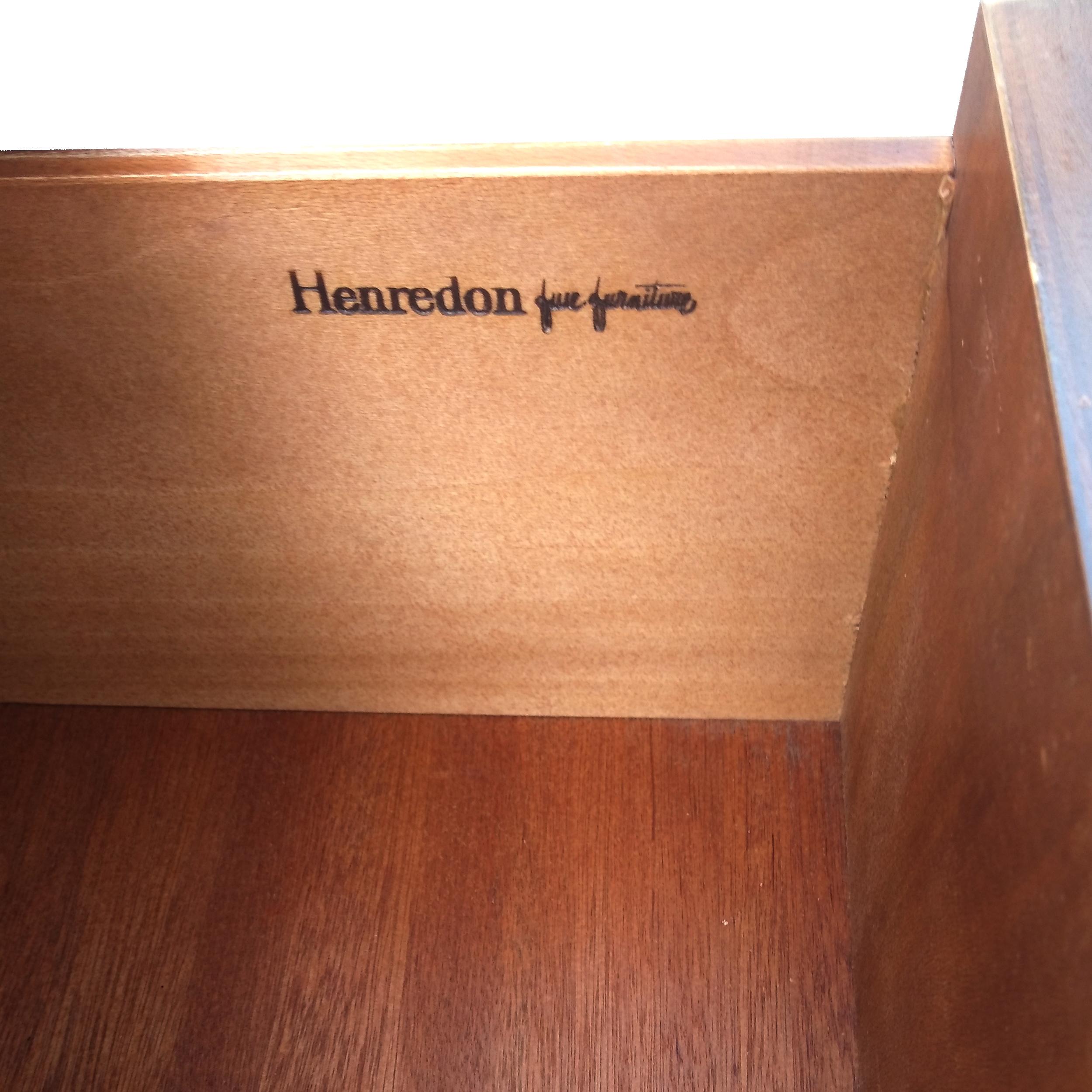 Henredon Campaign Style Walnut Nightstand In Good Condition In Pasadena, TX