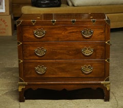 Henredon 3 Drawer Bachelors Chest with Campaign and Tansu Elements
