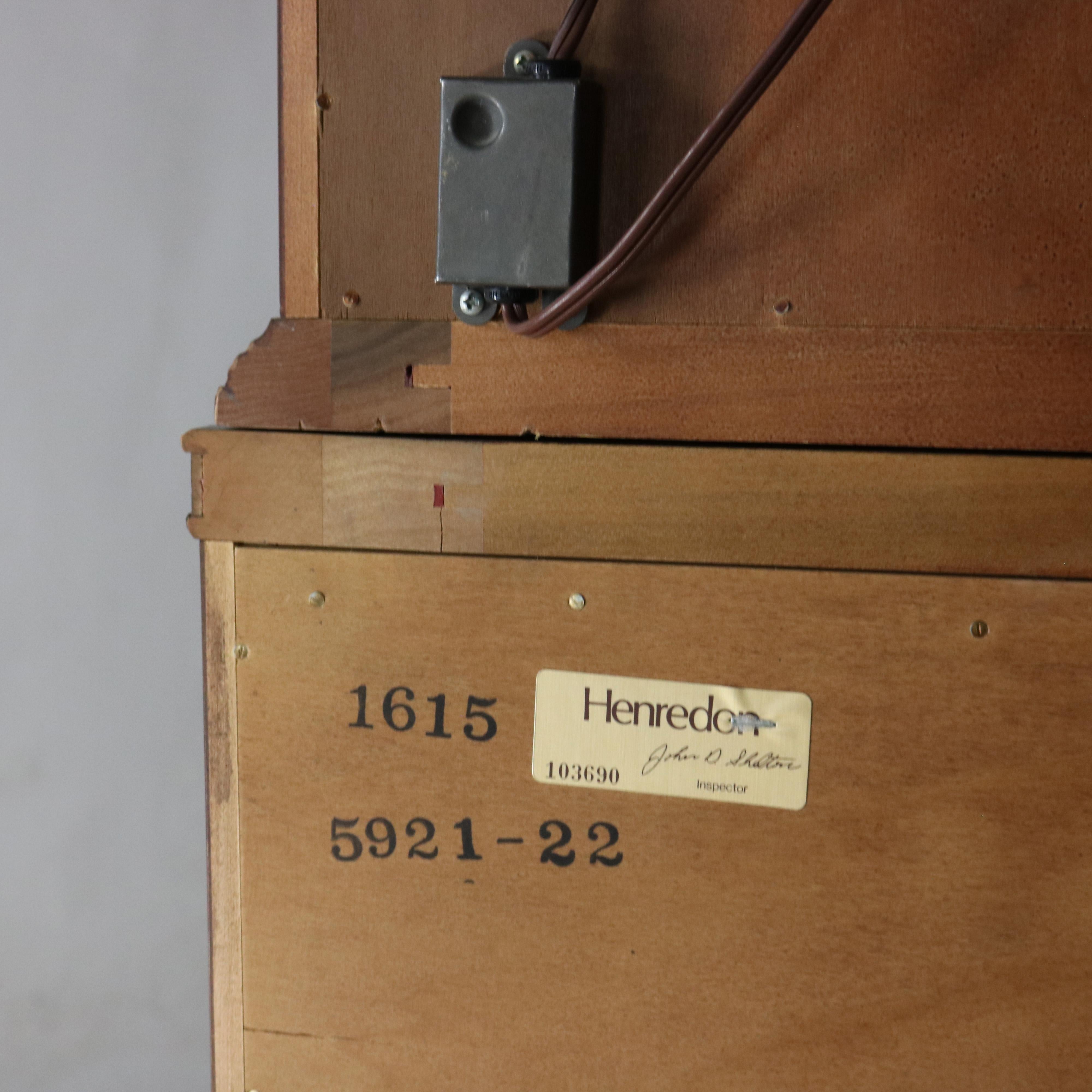Henredon 48th Century Portfolio Banded, Inlaid & Ebonized Mahogany Breakfront 7