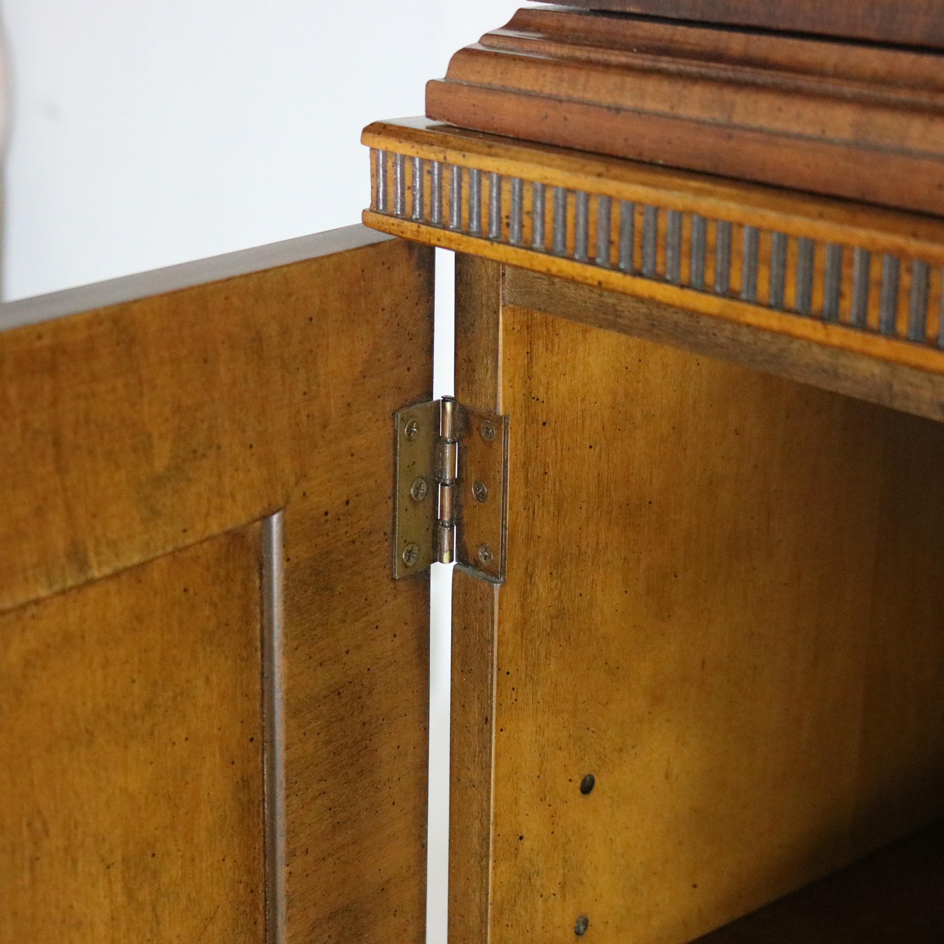 Henredon 48th Century Portfolio Banded, Inlaid & Ebonized Mahogany Breakfront 4