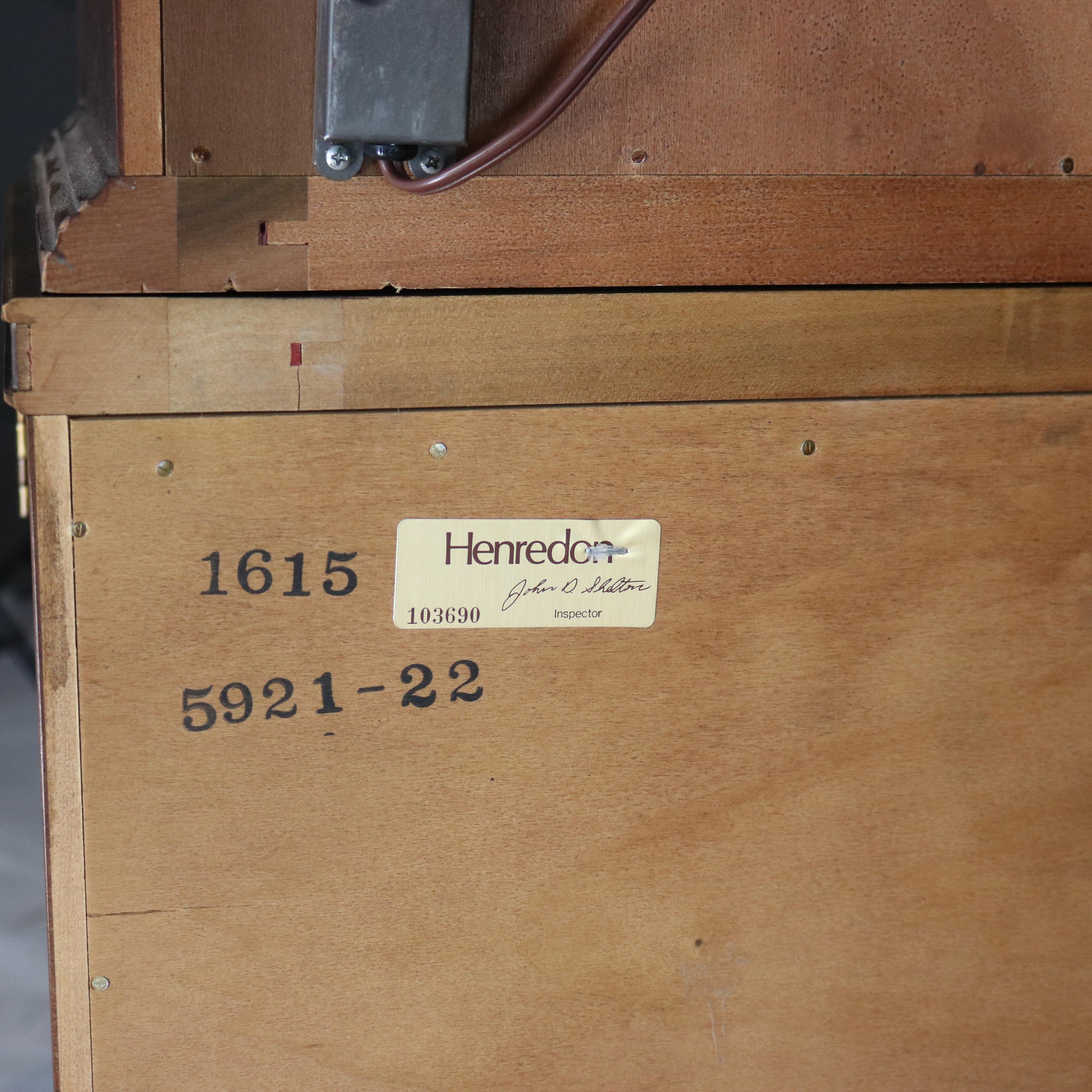 Henredon 48th Century Portfolio Banded, Inlaid & Ebonized Mahogany Breakfront 5