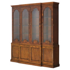 Henredon 48th Century Portfolio Banded, Inlaid & Ebonized Mahogany Breakfront