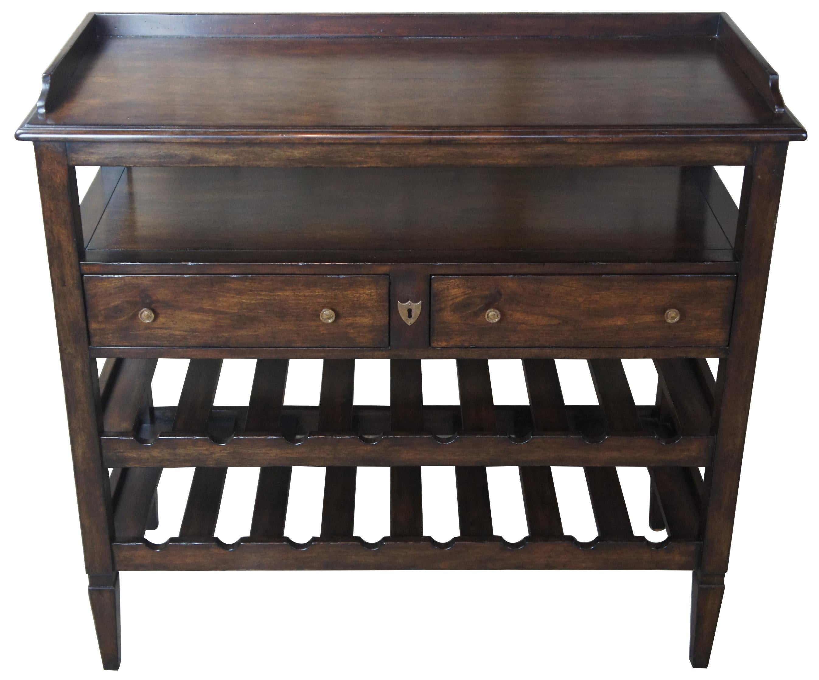 Henredon acquisitions mahogany server and wine rack dry bar 42