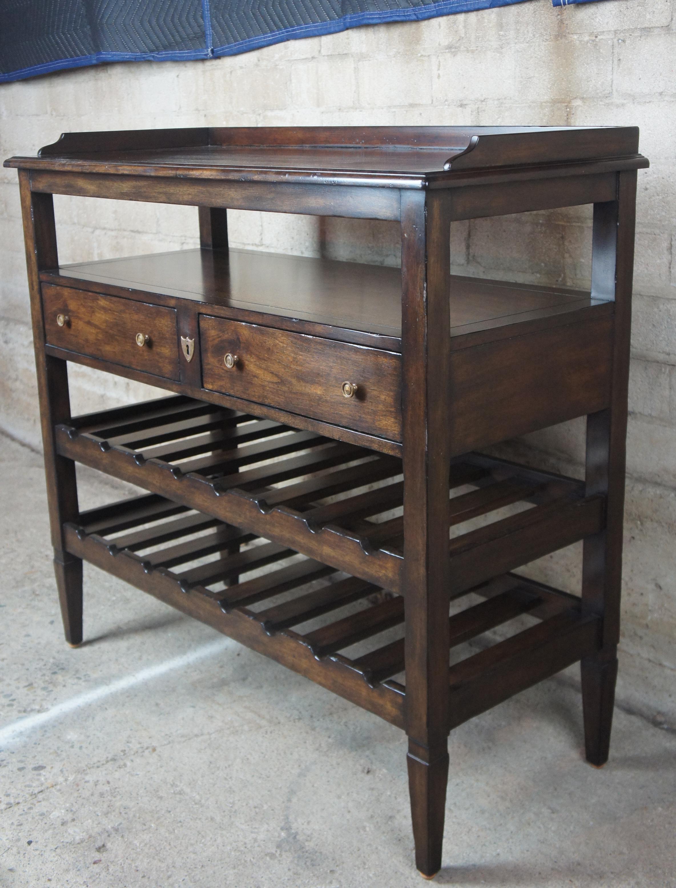 Henredon Acquisitions Mahogany Server and Wine Rack Dry Bar 3400-25 2
