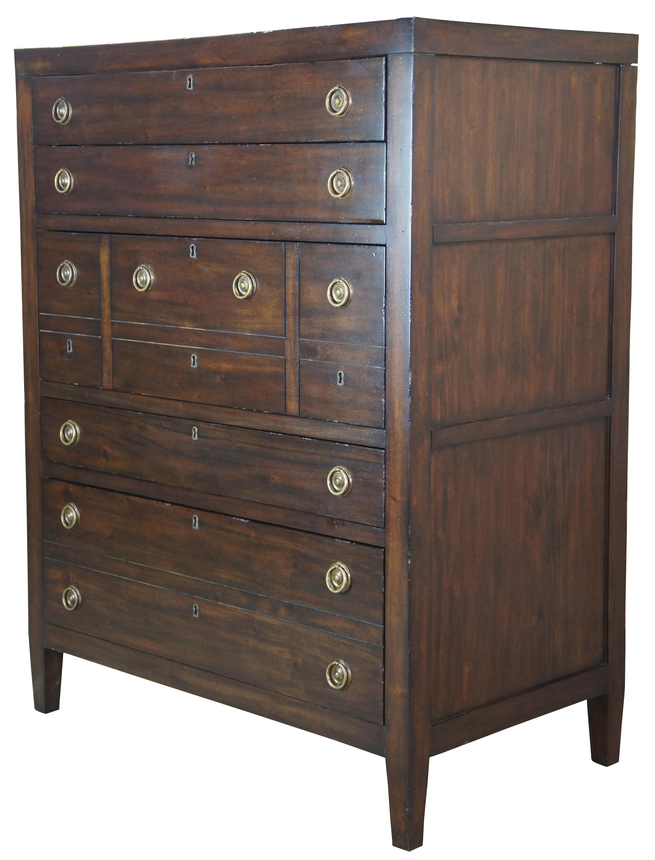 Henredon Acquisitions Mahogany Tall Chest of Drawers Highboy Dresser In Good Condition In Dayton, OH