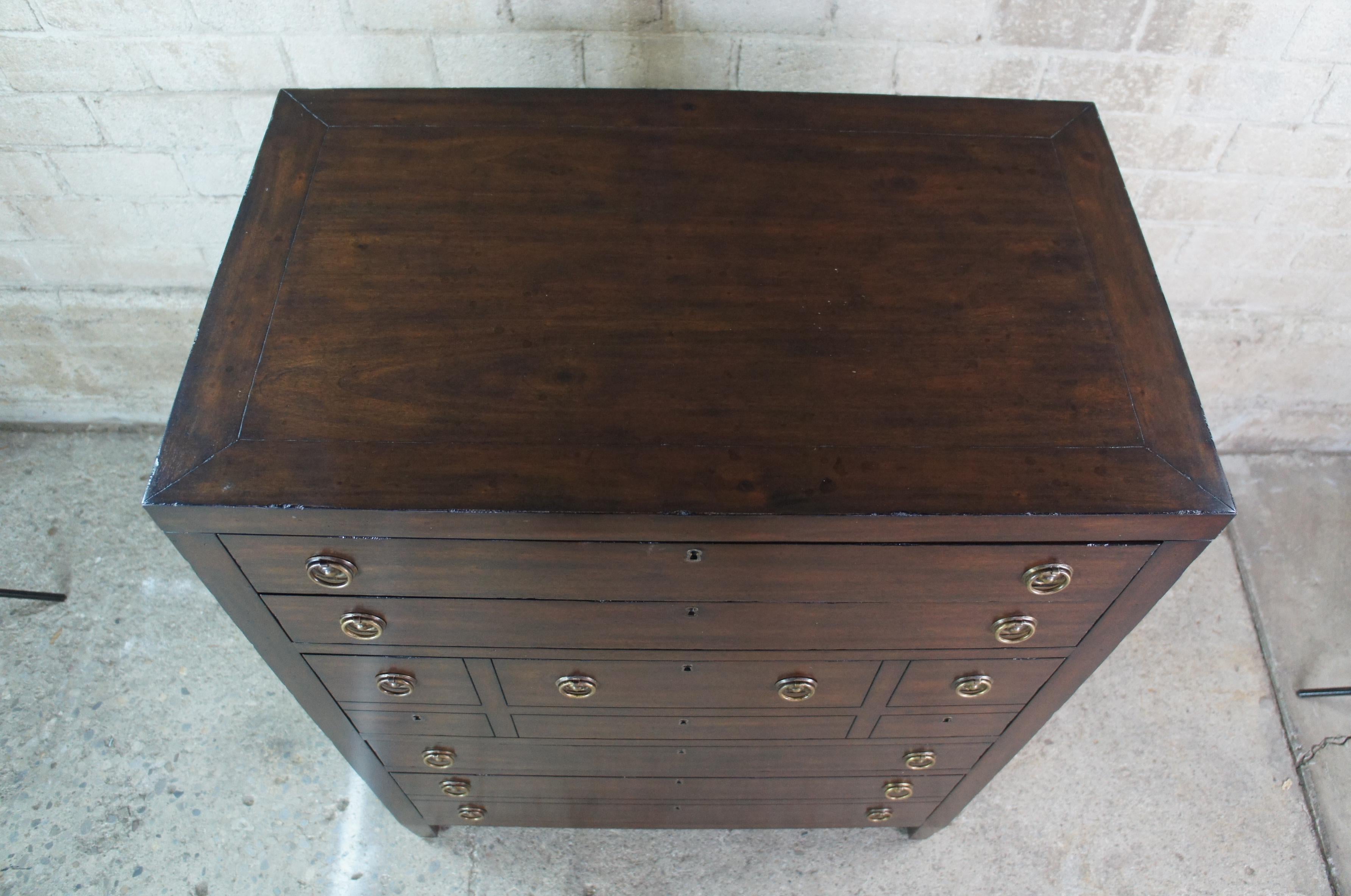 20th Century Henredon Acquisitions Mahogany Tall Chest of Drawers Highboy Dresser