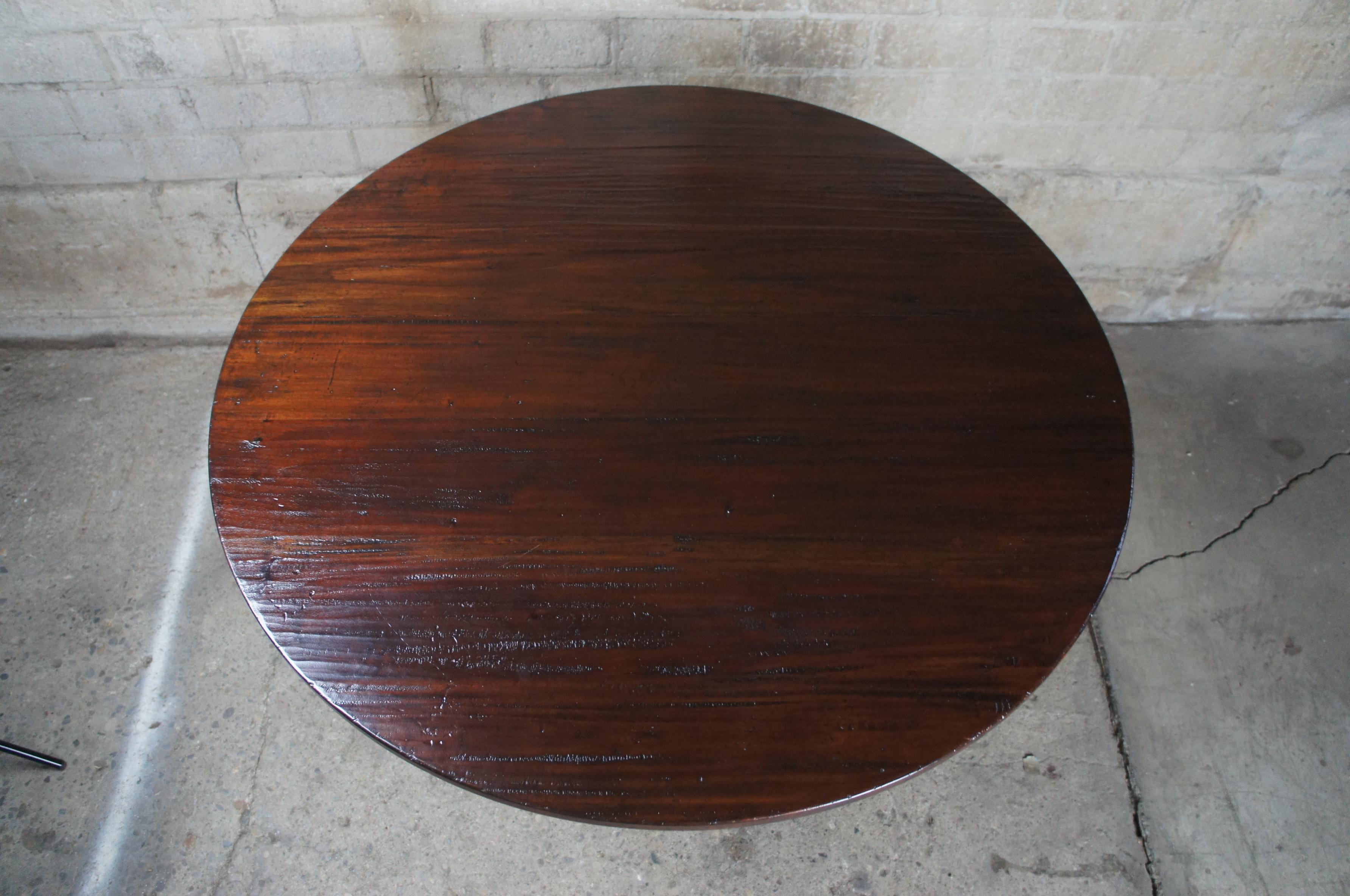 Henredon Acquisitions Round Mahogany Center Pedestal Table Traditional Modern In Good Condition In Dayton, OH