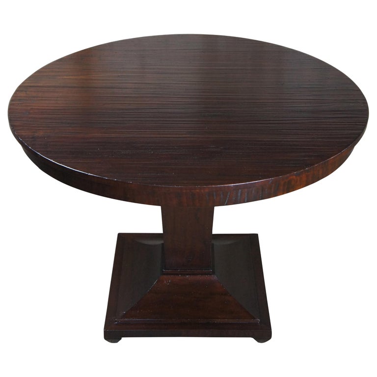 Cool henredon round dining table Henredon Acquisitions Round Mahogany Center Pedestal Table Traditional Modern At 1stdibs