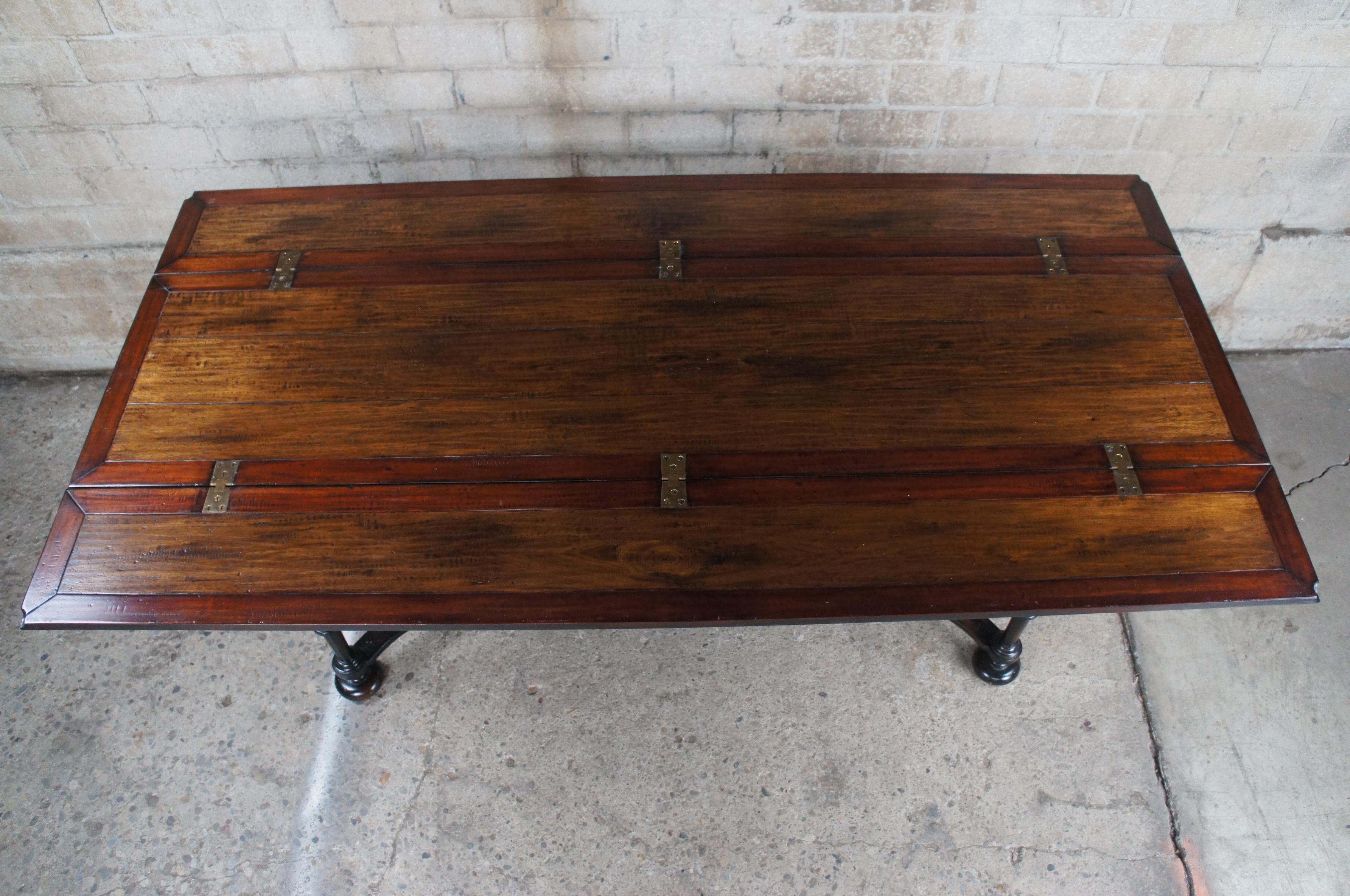 20th Century Henredon Acquisitions Townley William & Mary Mahogany Harvest Table Hall Console