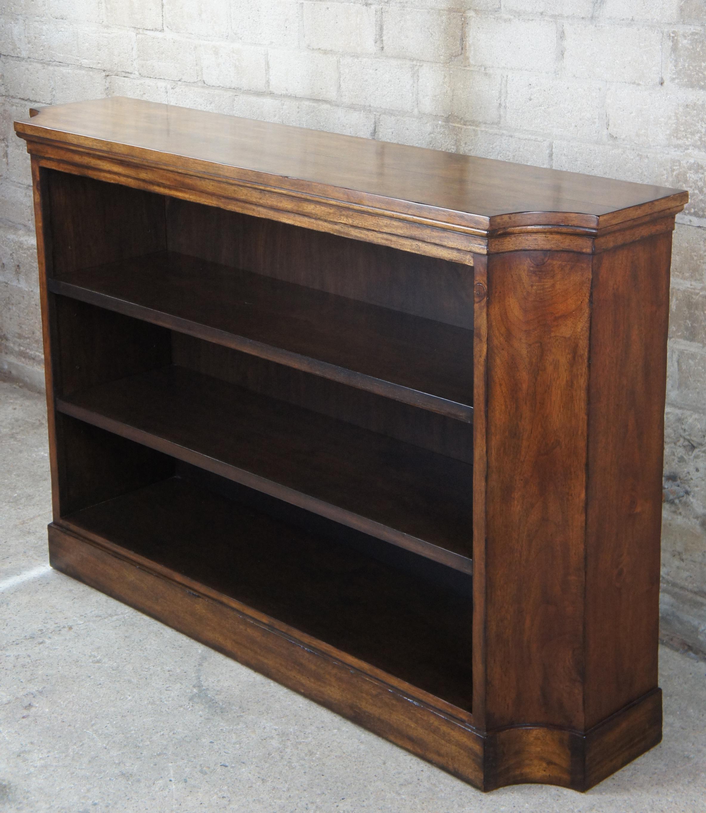 Henredon Acquisitions Walnut Console Library Bookcase Entry Table 3403-44 3