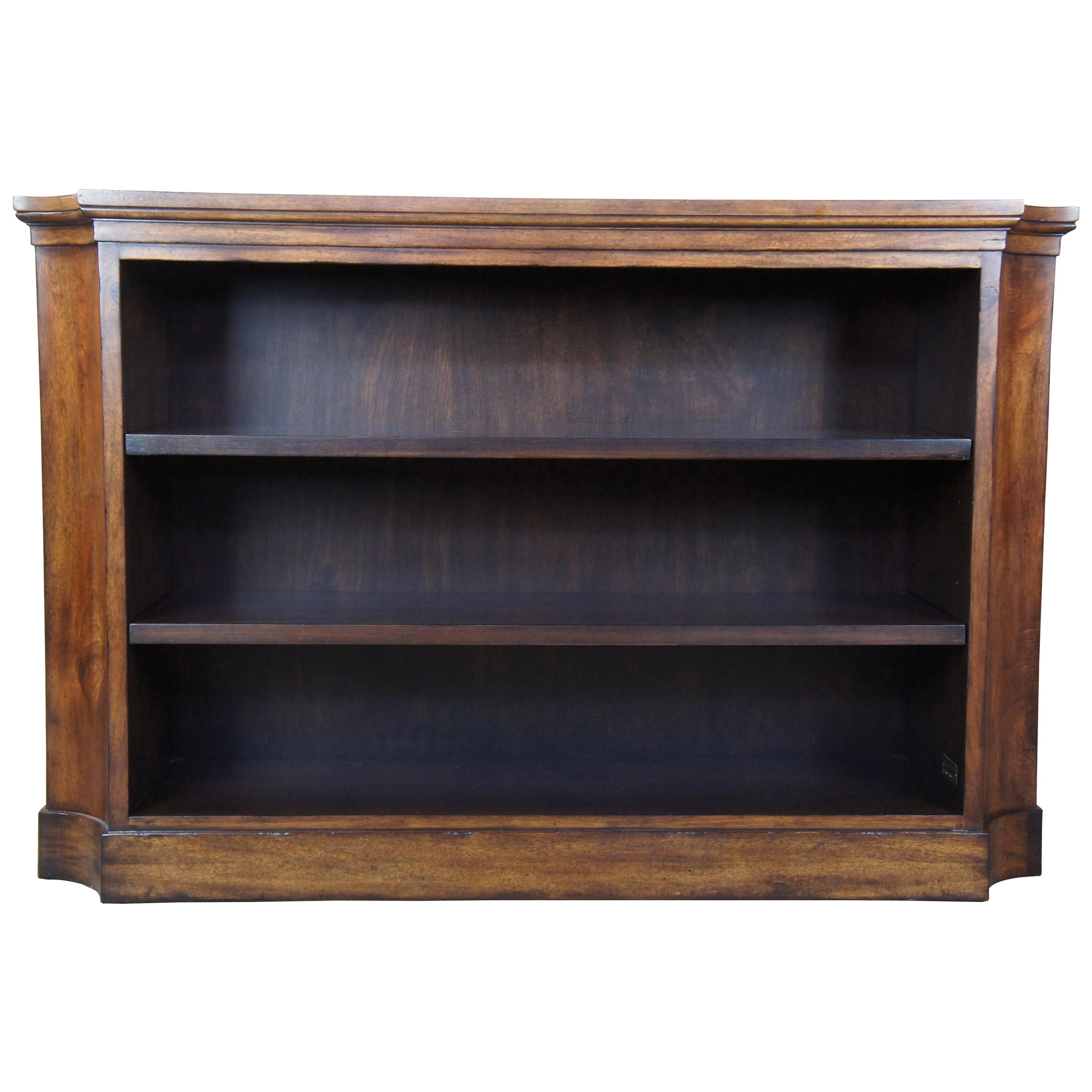 Henredon Acquisitions Walnut Console Library Bookcase Entry Table 3403-44