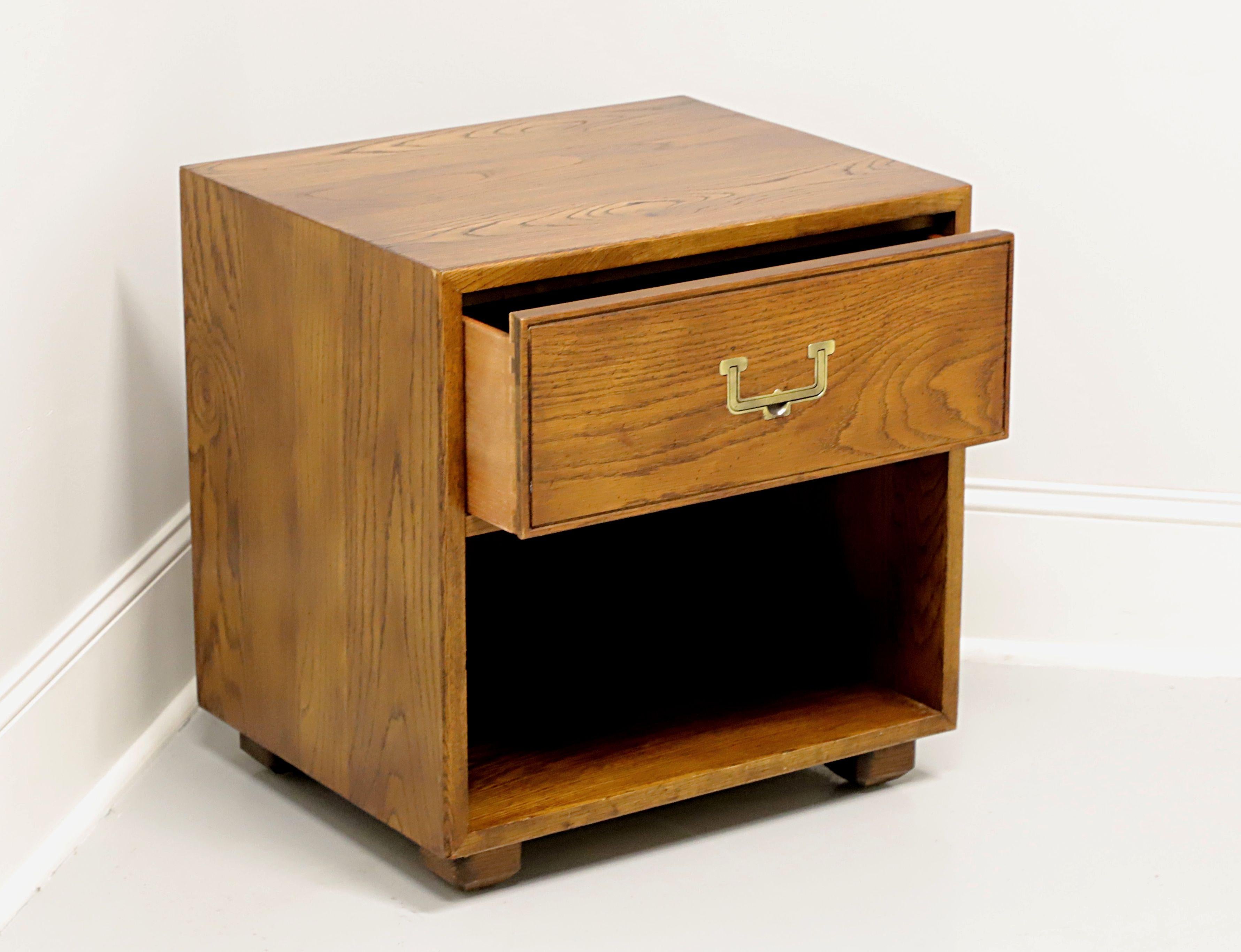 HENREDON Artefacts Campaign Style Nightstand In Good Condition In Charlotte, NC