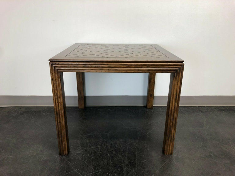 HENREDON Artefacts Campaign Style Square Accent Table For Sale at 1stDibs