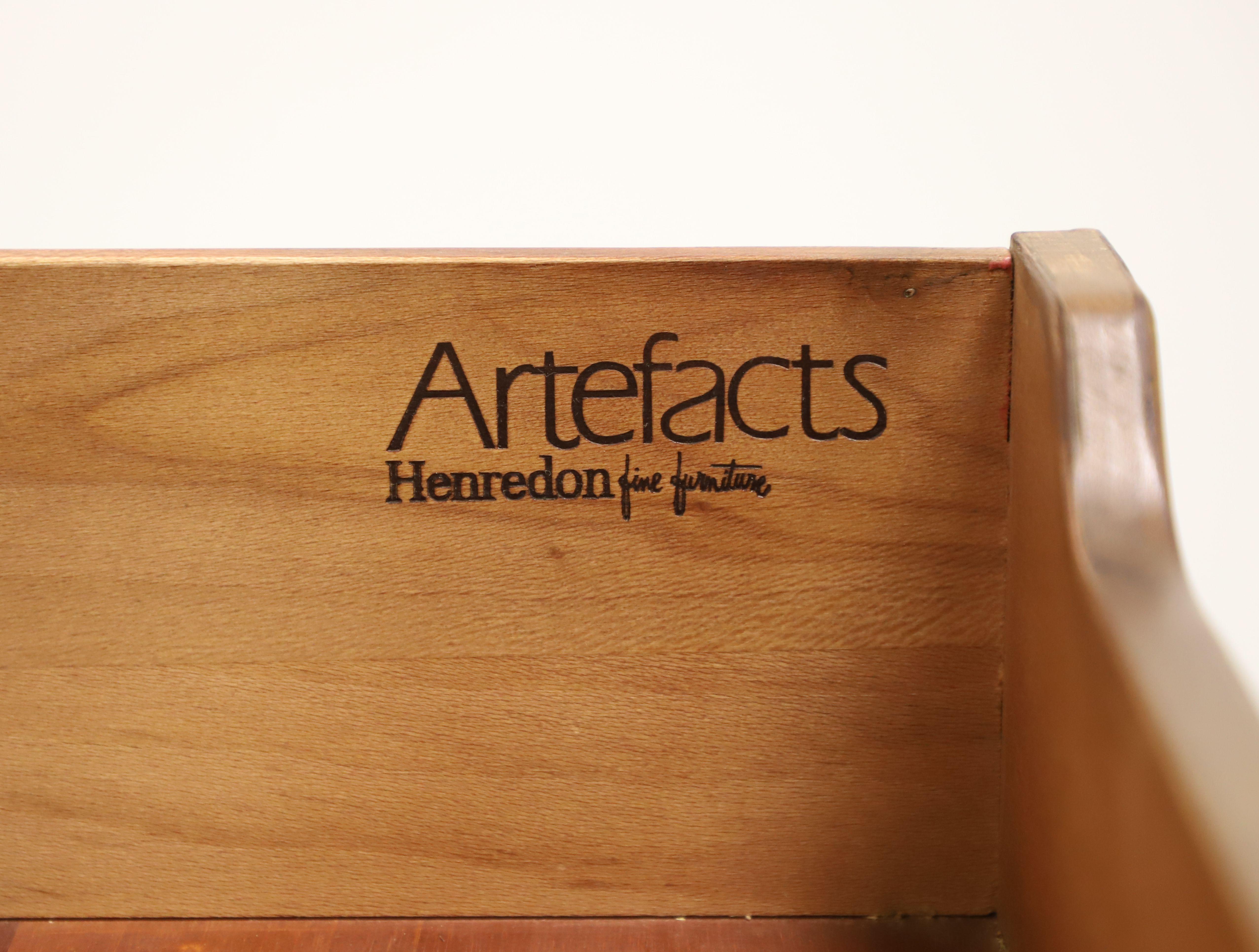 HENREDON Artefacts Knotty Oak Campaign Style Console Cabinet - A 4