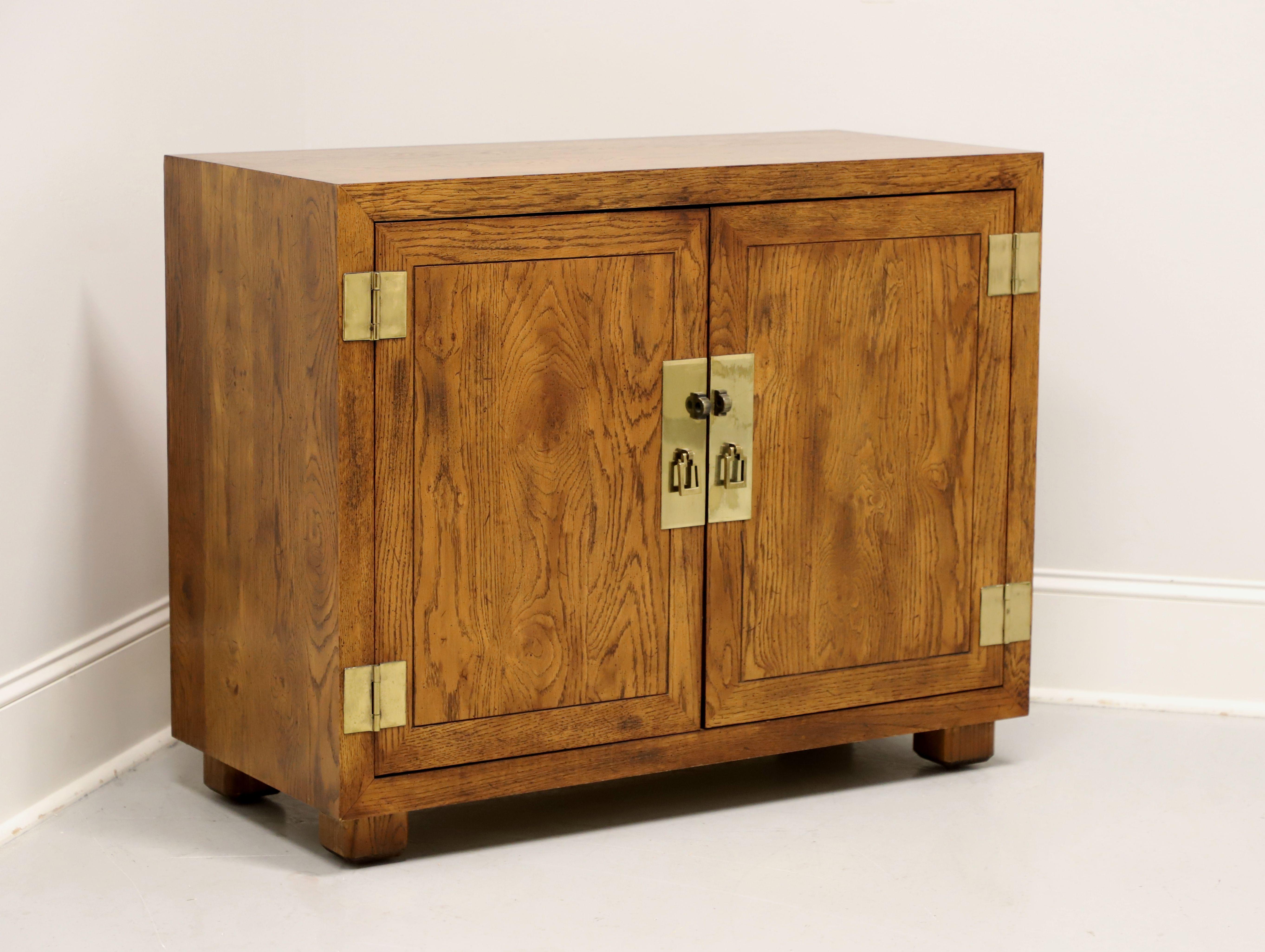 HENREDON Artefacts Knotty Oak Campaign Style Console Cabinet - A 6