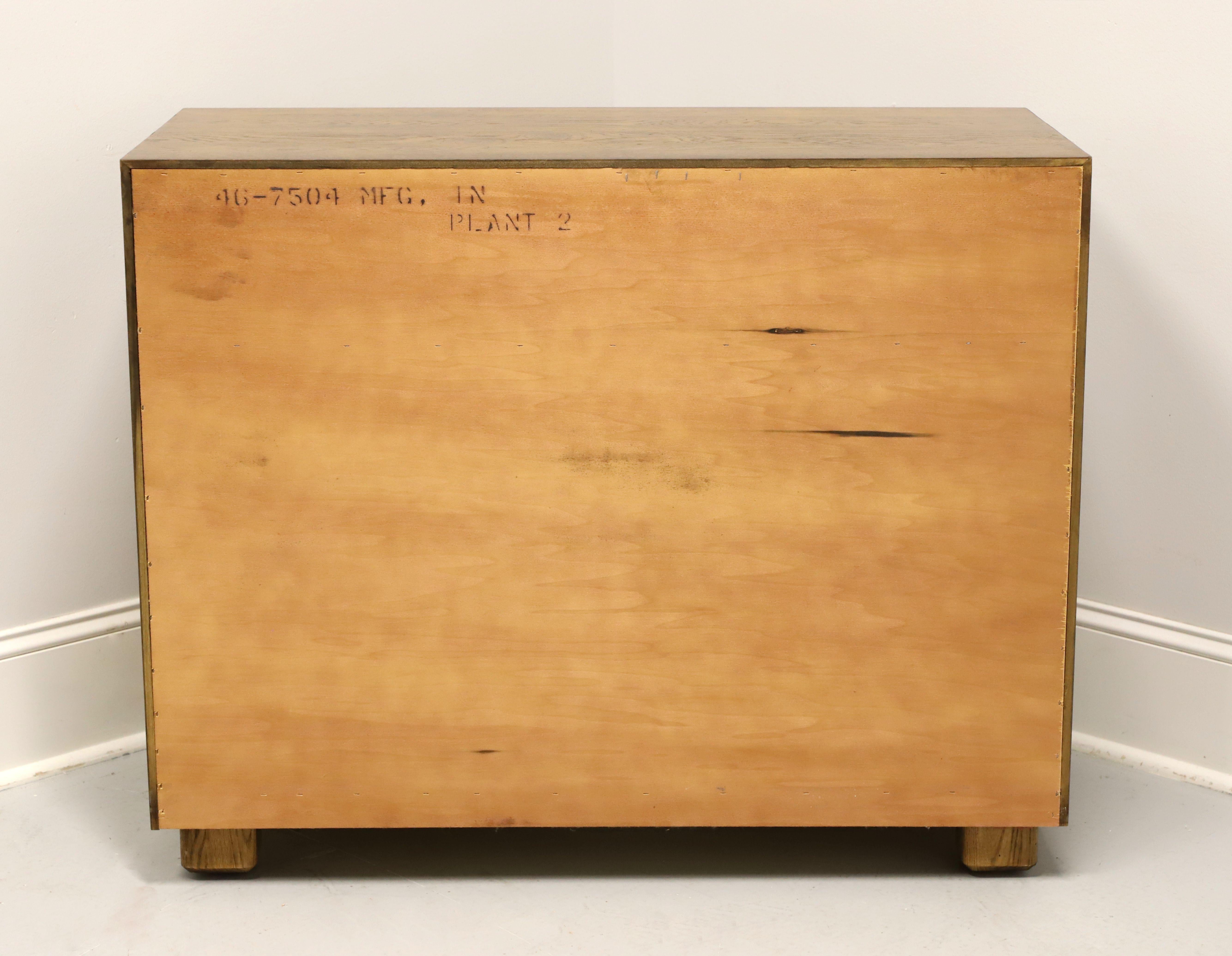 American HENREDON Artefacts Knotty Oak Campaign Style Console Cabinet - A