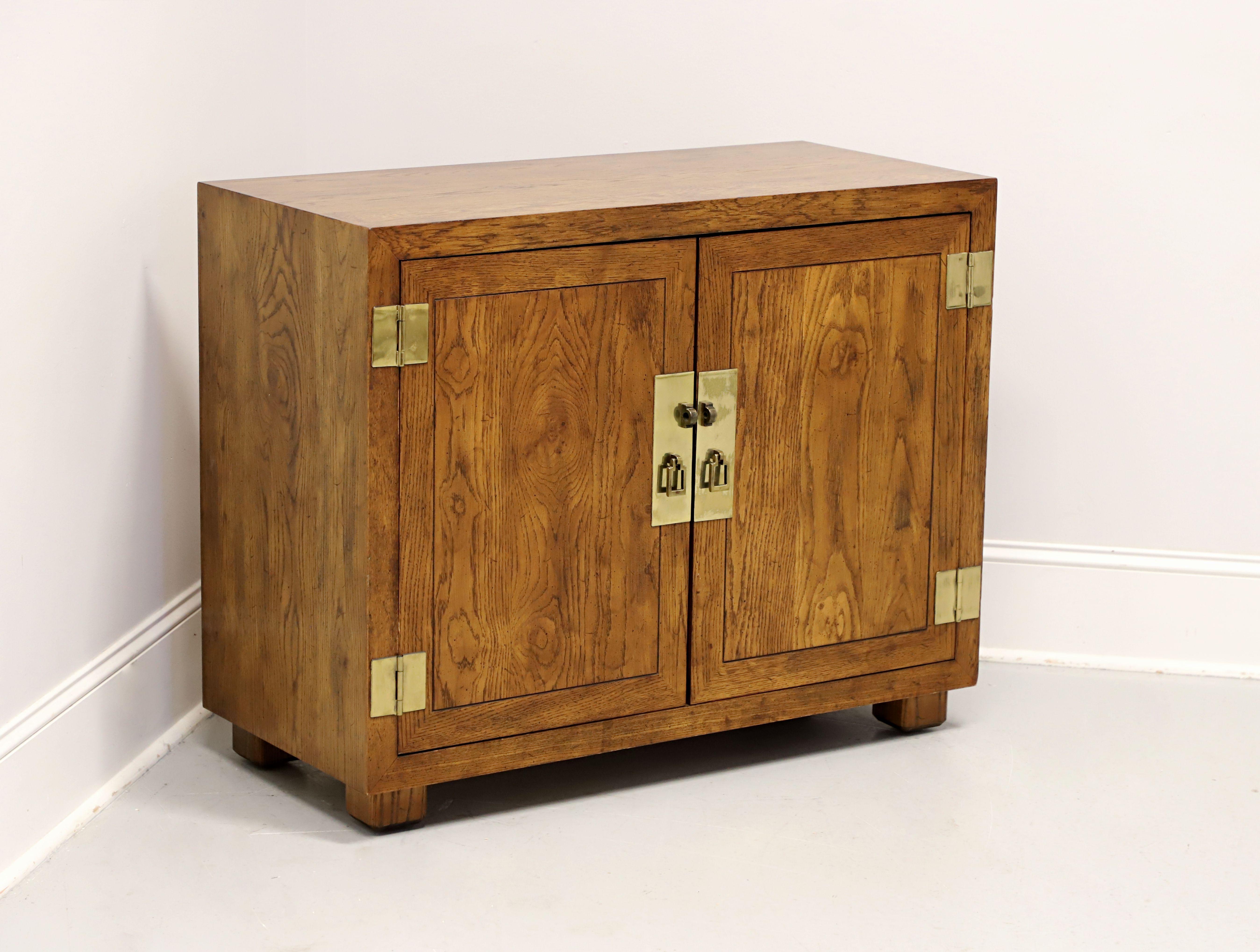 HENREDON Artefacts Knotty Oak Campaign Style Console Cabinet - B 5