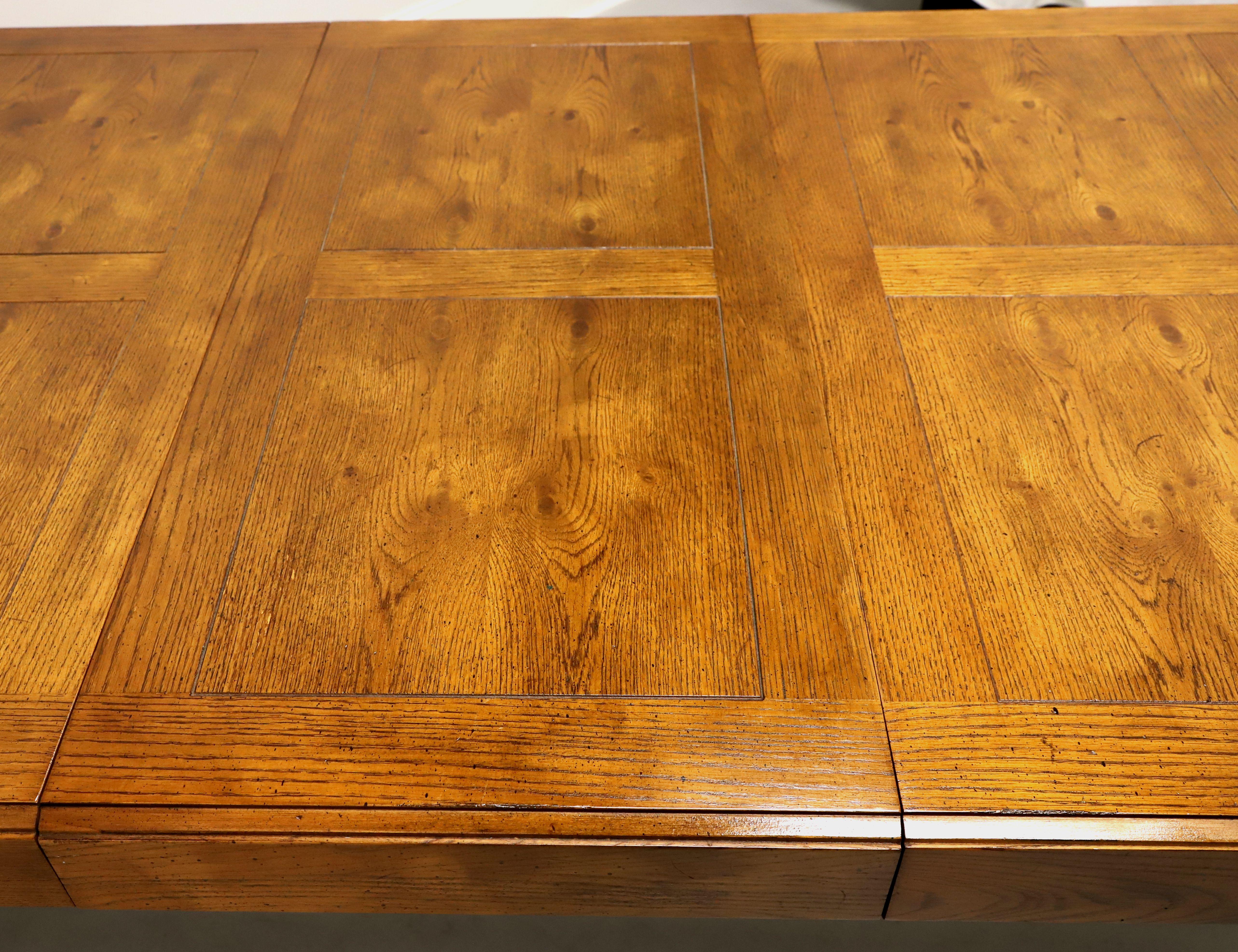 HENREDON Artefacts Knotty Oak Rectangular Campaign Style Dining Table 4
