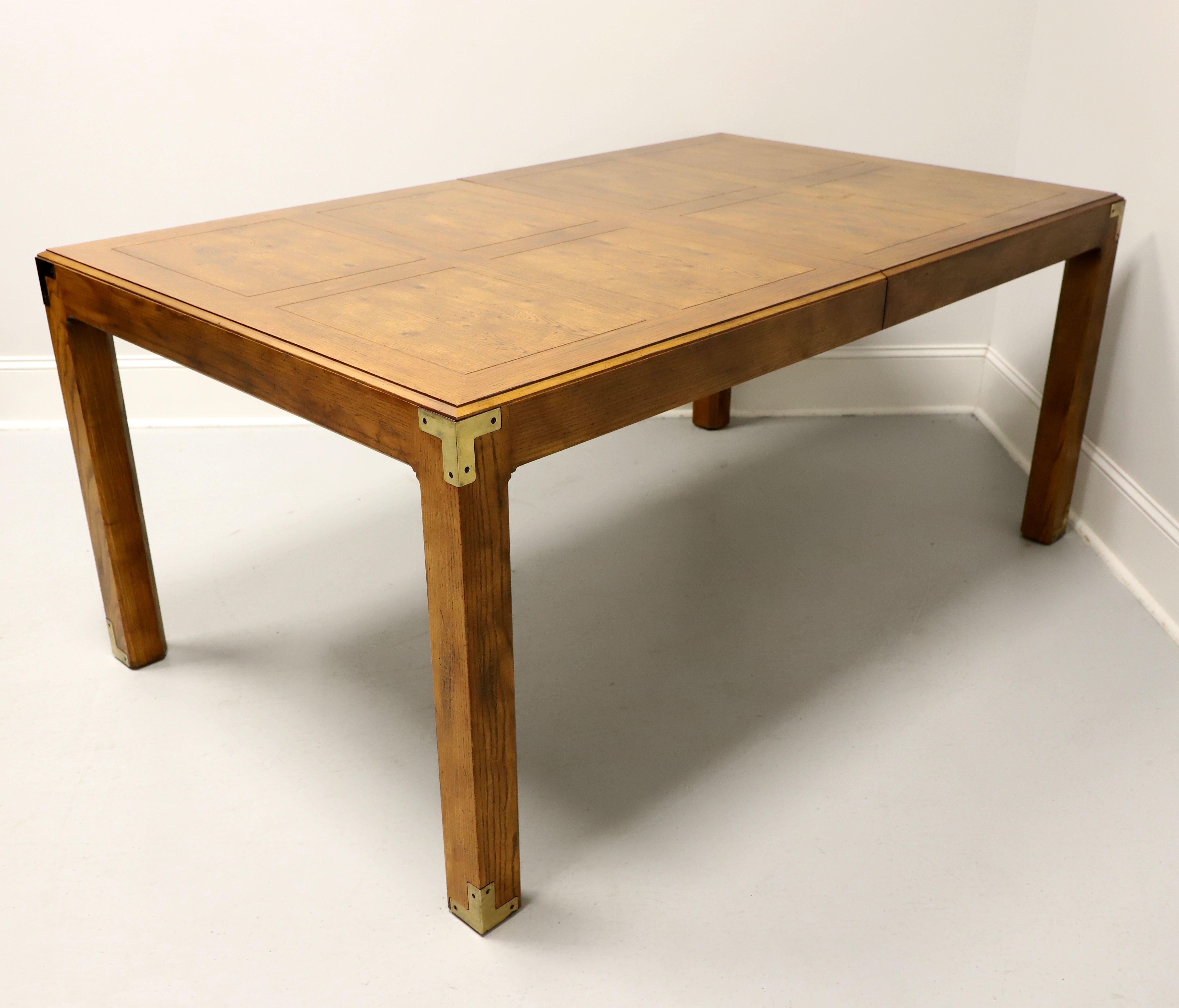 American HENREDON Artefacts Knotty Oak Rectangular Campaign Style Dining Table