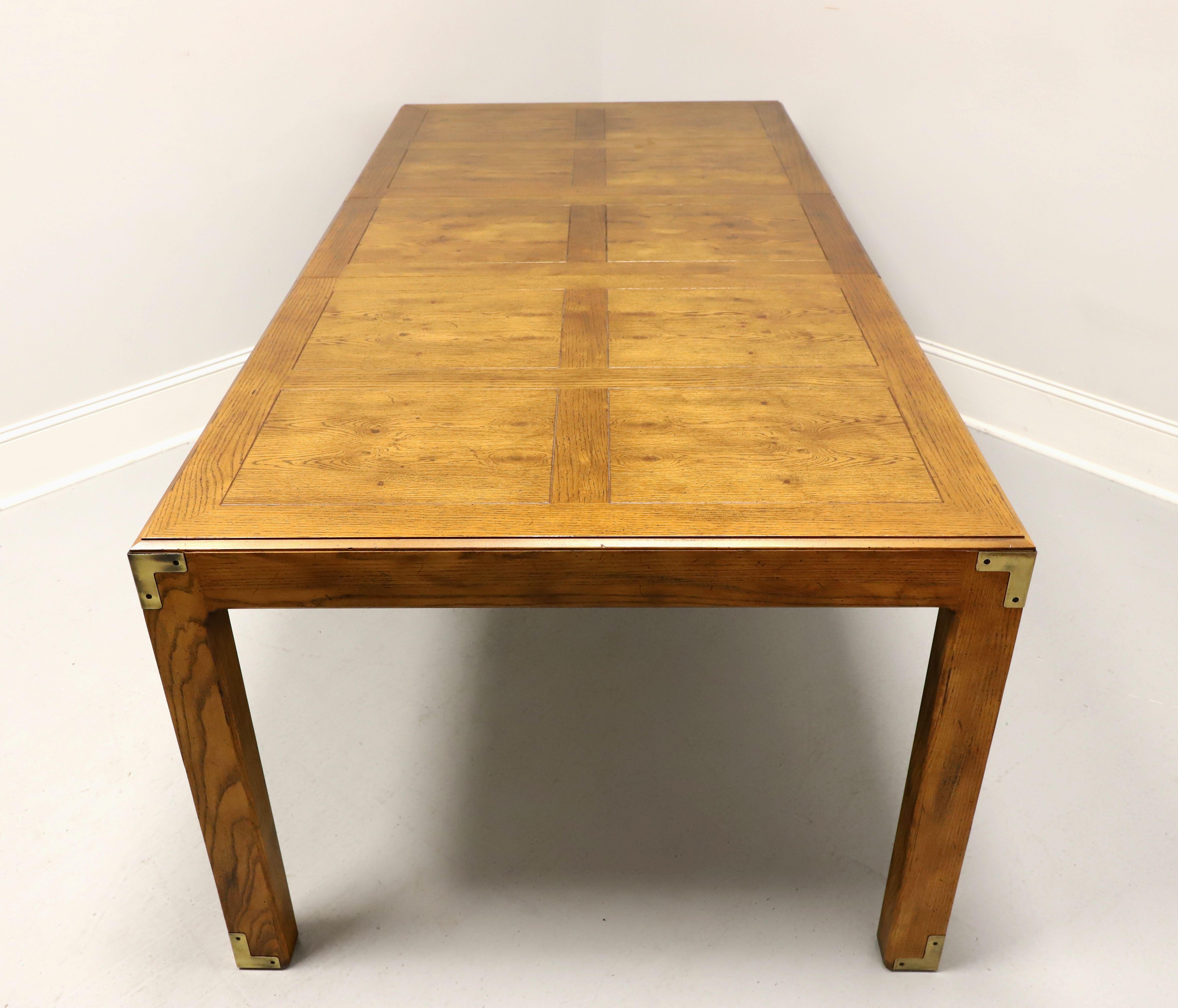 20th Century HENREDON Artefacts Knotty Oak Rectangular Campaign Style Dining Table