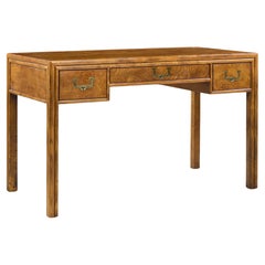 Henredon Artefacts Oak and Brass Campaign Desk