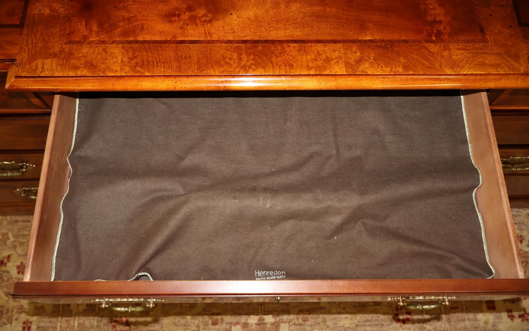 Henredon Ashton Court Burl Walnut Sideboard Server Buffet For Sale 2