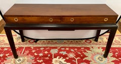 Henredon Ashton Court Mahogany and Black Lacquered Console Table