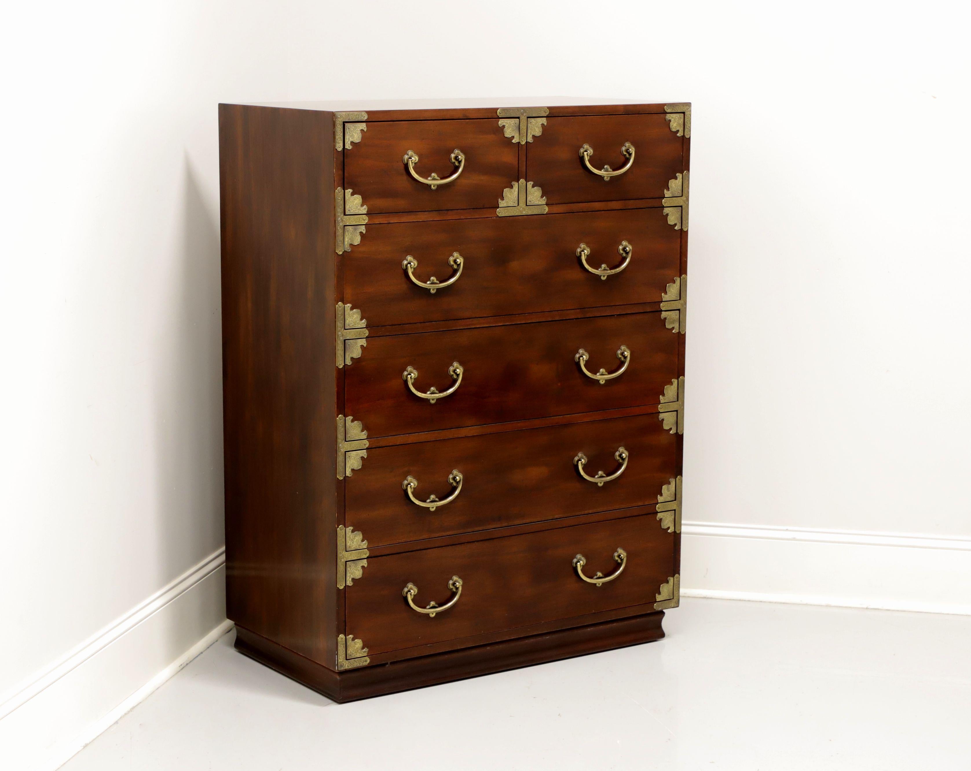 HENREDON Asian Japanese Tansu Campaign Style Chest of Drawers 5