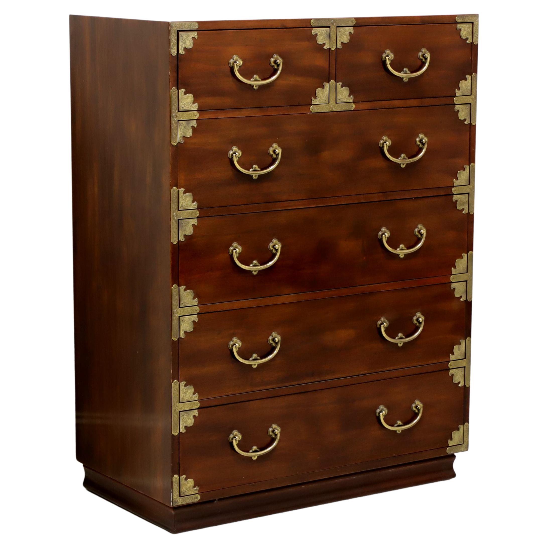 HENREDON Asian Japanese Tansu Campaign Style Chest of Drawers